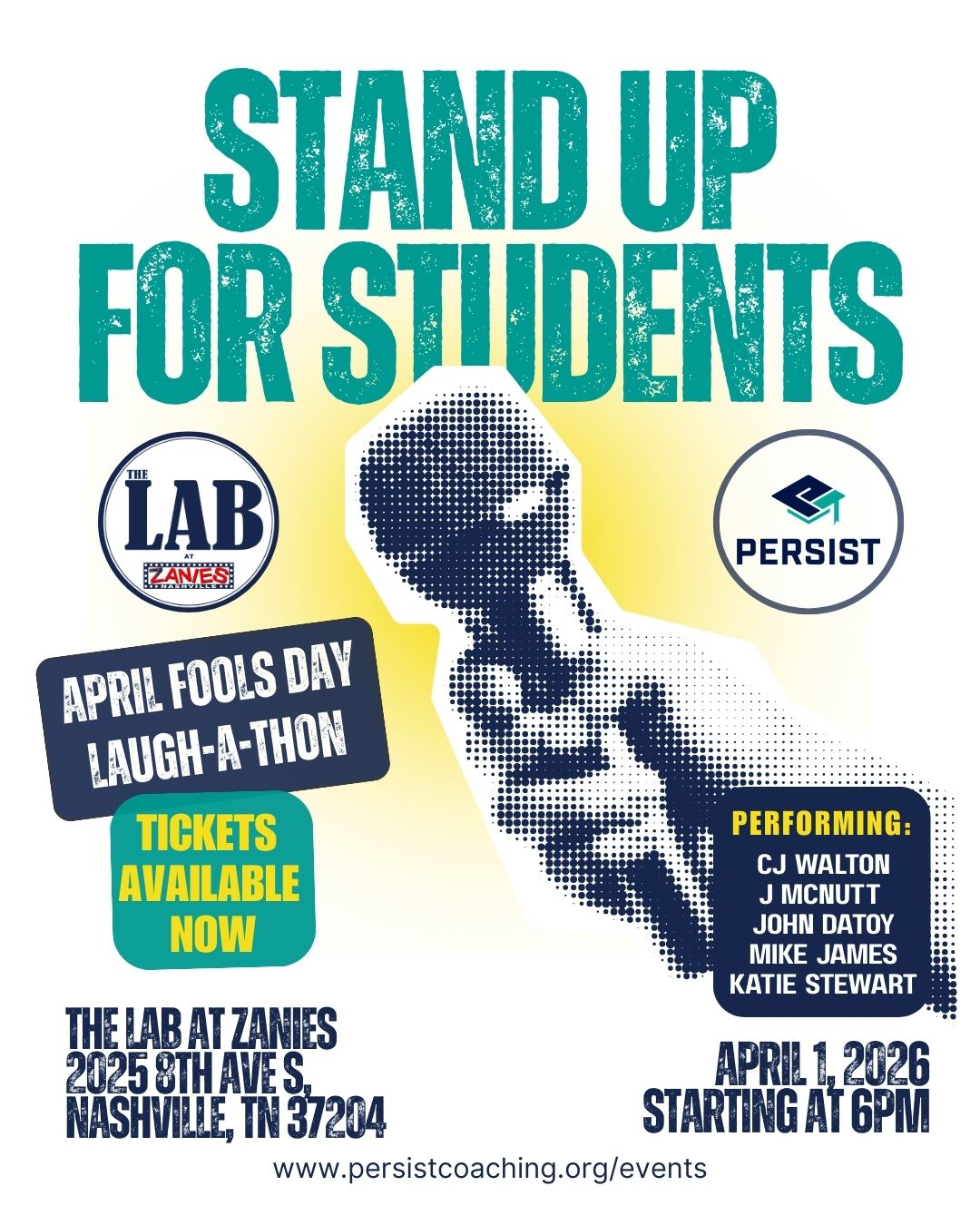 Charity comedy show poster featuring comedian line-up.